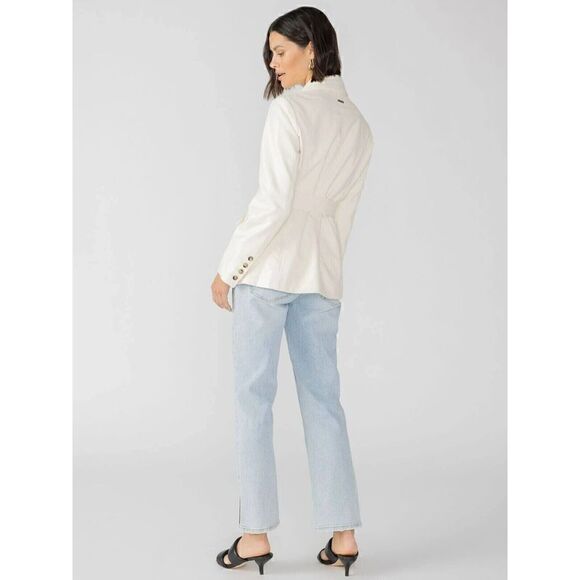 NWT SANCTUARY  WOMENS  Lexi Faux Leather Blazer Cream SIZE L - Picture 3 of 3